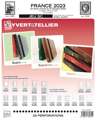 Jeu France SC 2023 timbres du 2e semestre Yvert et Tellier 138379