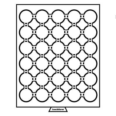 Medaillier fumé pour 30 pieces de 33 mm sous capsules Leuchtturm MBCAPS33 331986