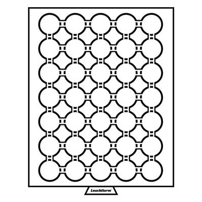 Medaillier fumé pour 35 pieces de 29 mm sous capsules Leuchtturm MBCAPS29 325360