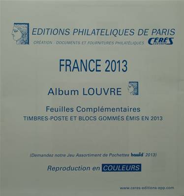 Feuilles France 2013 Album Louvre et Standard Edition Ceres FF13