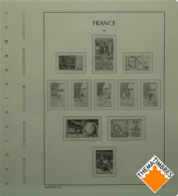 Feuilles France 1986 à 1989 pochettes SF Leuchtturm 15/6SF 325616