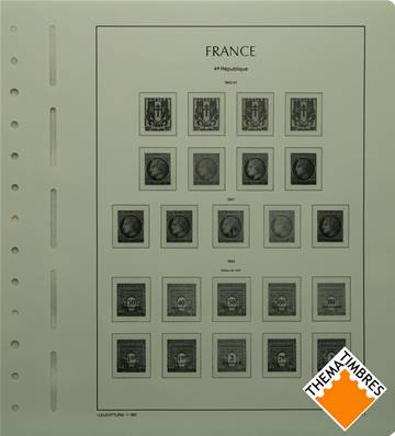 Feuilles France 1945 à 1959 pochettes SF Leuchtturm 15/2SF 307094