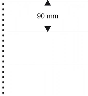 10 feuilles transparentes à 3 poches LINDNER 851P