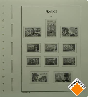 Feuilles France 1970 à 1979 pochettes SF Leuchtturm 15/4SF 302304