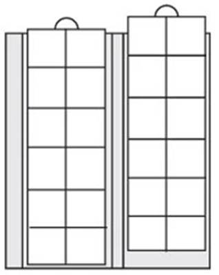 5 feuilles pour pieces 34 mm sans intercalaires Safe 7392PA