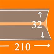 22 bandes Lindner double soudure fond noir 210 x 32 mm HA4032