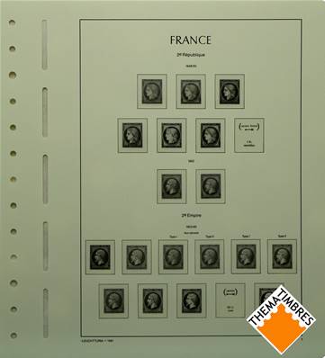 Feuilles France 1849 à 1944 pochettes SF Leuchtturm 15/1SF 302238