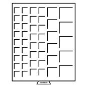 Medaillier tiroir fumé à 45 compartiments carrés MBMIX 316902