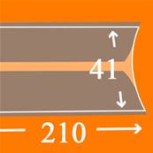 15 bandes Lindner double soudure fond noir 210 x 41 mm HA4041